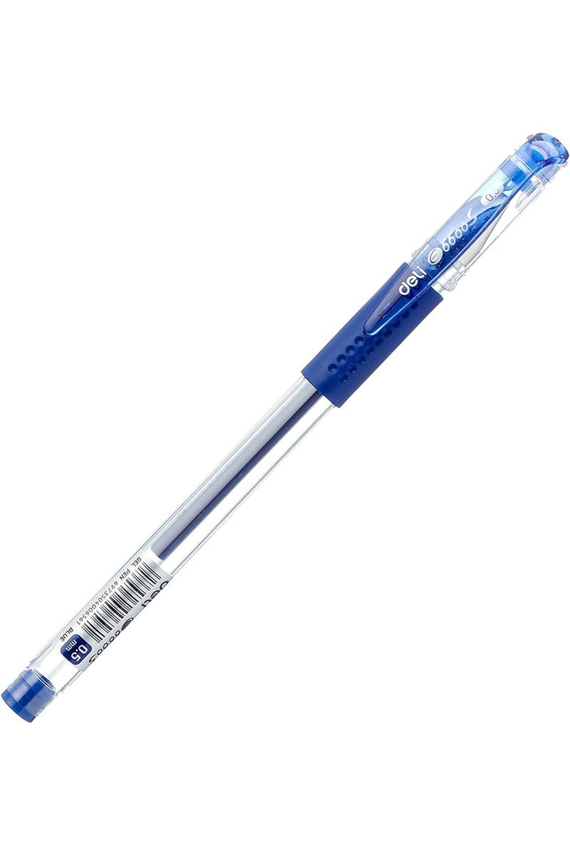 Deli Writing Instrument Office Gel Pen 10pcs ( Value Pack ) E6600S-BLUE Blue - Image 2
